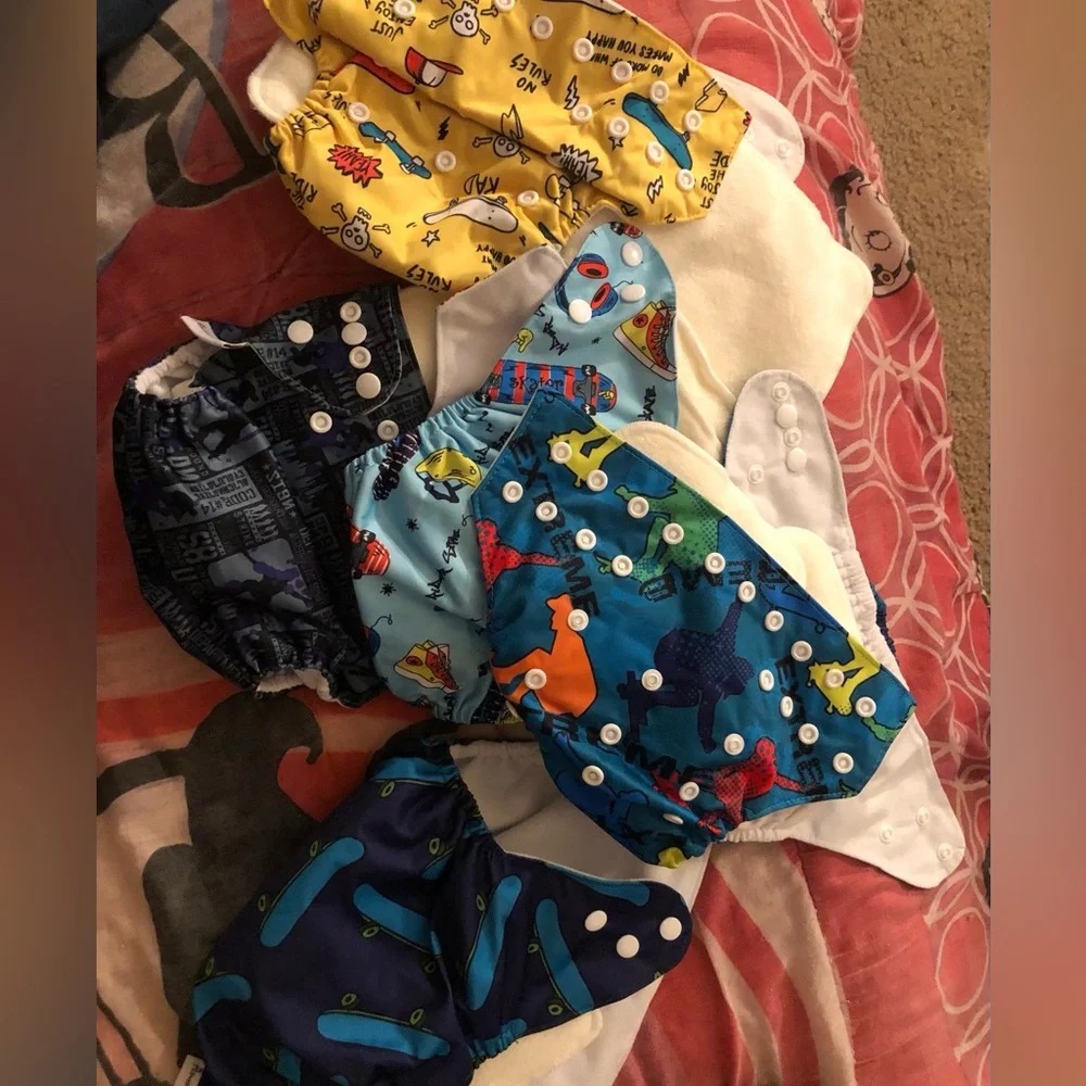 5 Pairs Anmababy Cloth Diapers Bundle